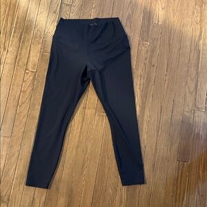 Athleta Black Ribbed 7/8 Leggings